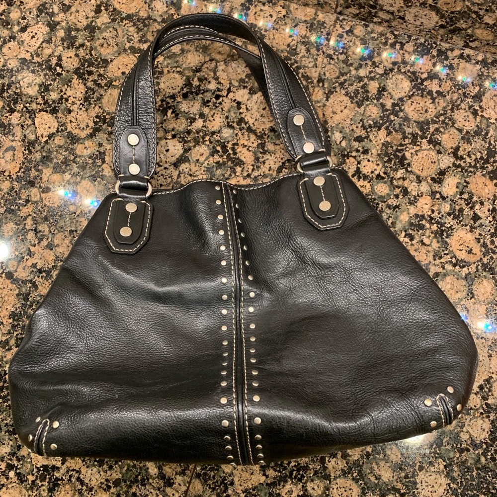 Michael Kors Black Leather Studded Purse